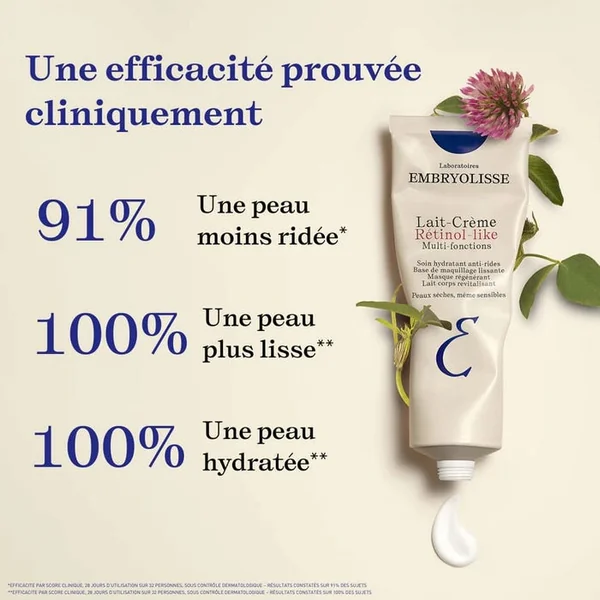 Lait-Crème Rétinol-Like Multifonctions - Visage et Corps - Peaux Sèches et Sensibles, 75ml