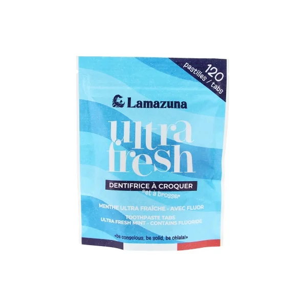Lamazuna Dentifrice à Croquer Menthe Ultra-Fraîche Bio 120 Pastilles