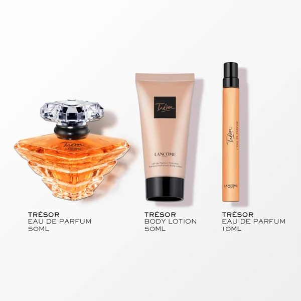 Lancôme - Trésor Coffret Eau de Parfum avec son vaporisateur de sac et son lait corps