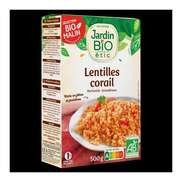 Lentilles corail bio