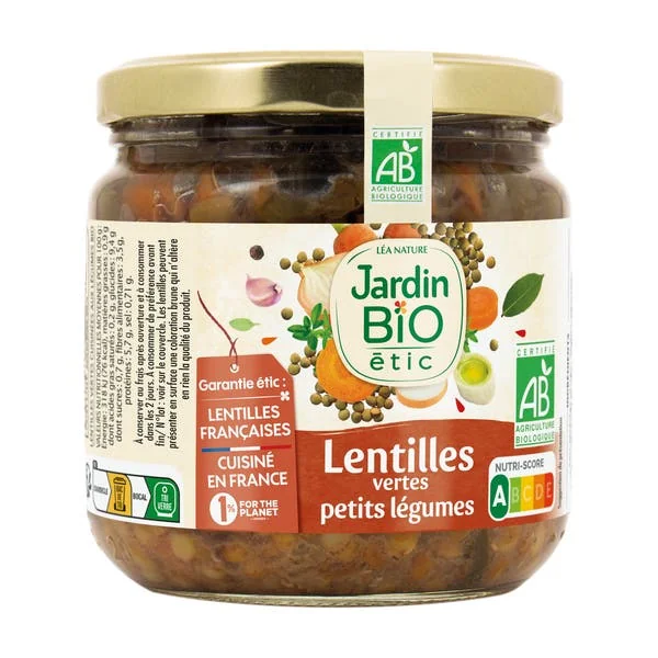 Lentilles cuisinées légumes* - bio