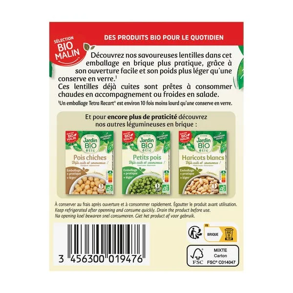 Lentilles en brique