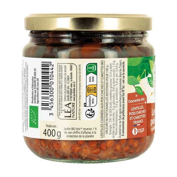 Lentilles Pois Chiches Carottes* - bio
