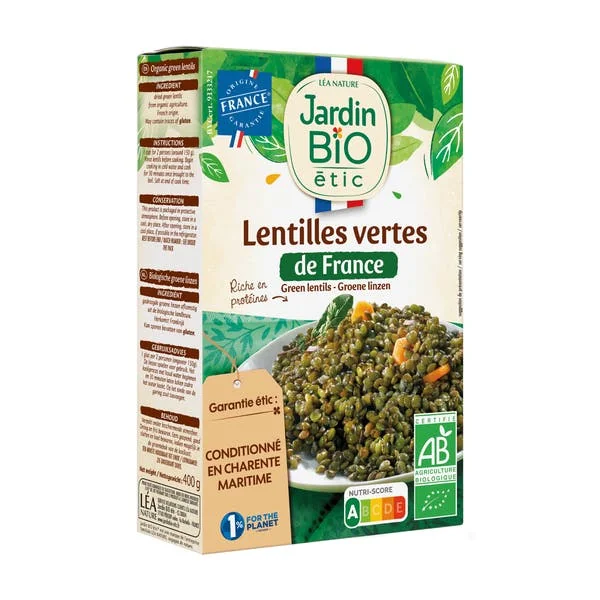 Lentilles vertes bio de France