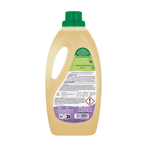 Lessive engagée 0% huile de palme 2 litres