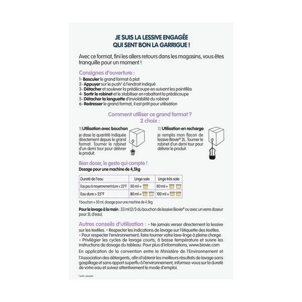 Lessive engagée Lavandin - 100 lavages - Grand Format