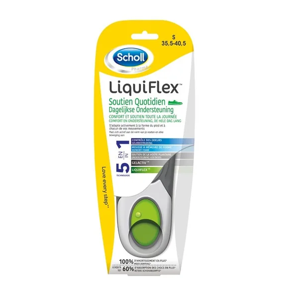 LIQUIFLEX - Semelles Soutien Quotidien - Taille S - 35,5 à 40,5, 1 Paire