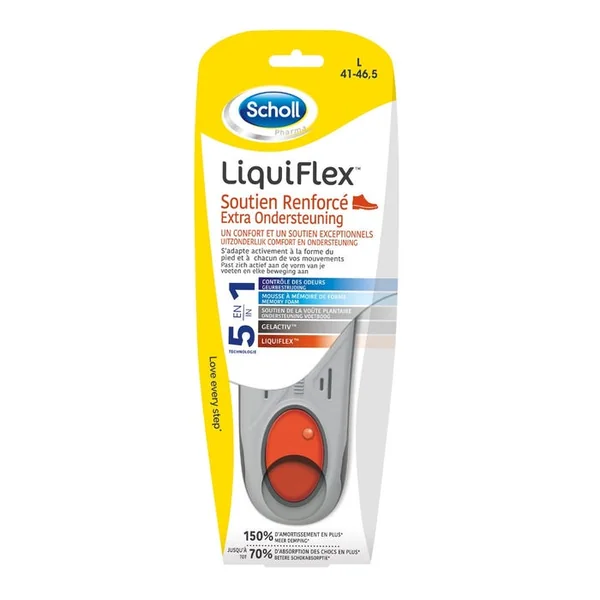 LIQUIFLEX - Semelles Soutien Renforcé - Taille L - 41 à 46,5, 1 Paire
