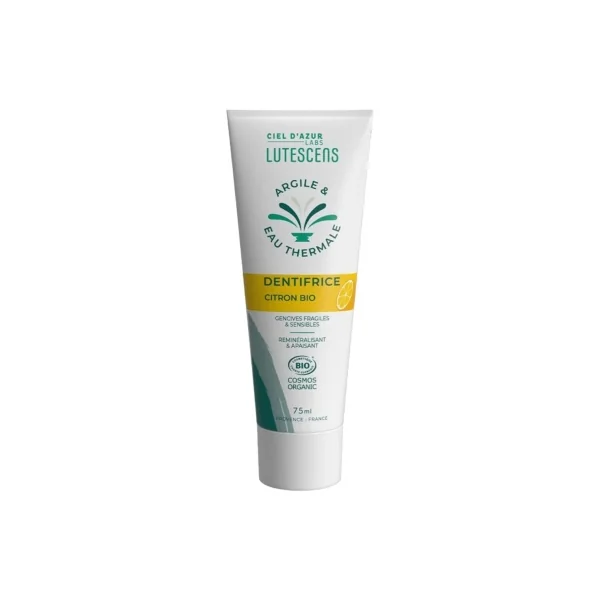 Lutescens Argile & Eau Thermale Dentifrice Citron Bio 75 ml