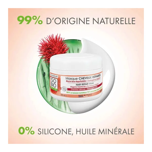 Masque cheveux réparés