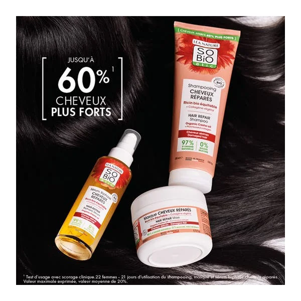 Masque cheveux réparés