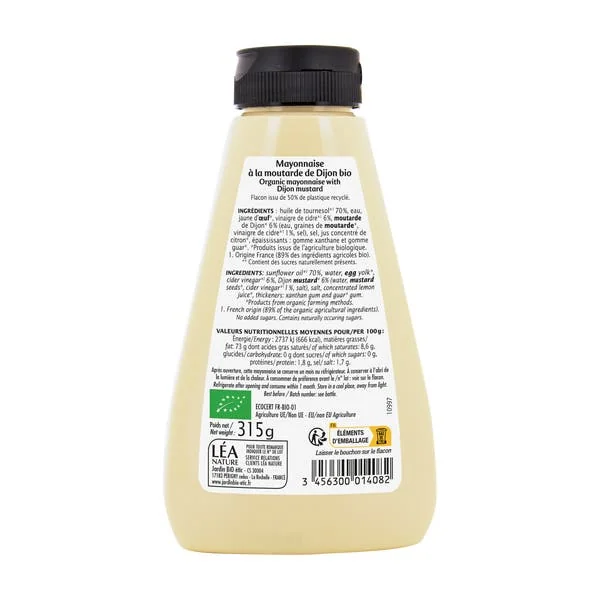 Mayonnaise à la moutarde de Dijon - bio