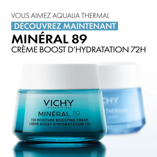 MINERAL 89 - Crème Légère Boost d'Hydratation 72h - Tous types de peaux, 50ml