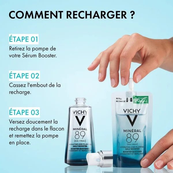 MINERAL 89 – Eco-Recharge Booster Quotidien Fortifiant et Repulpant, 50ml