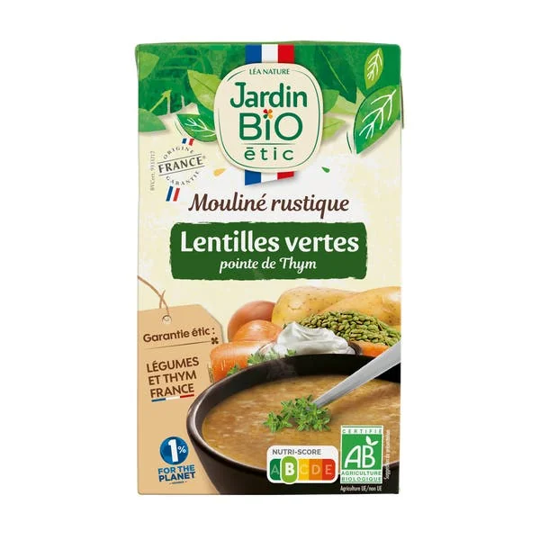 Mouliné Lentilles vertes pointe de Thym bio