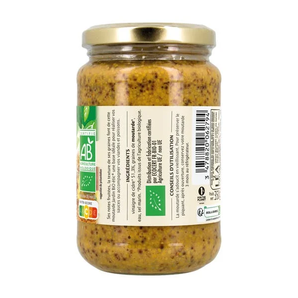 Moutarde à l'ancienne au vinaigre de cidre - bio