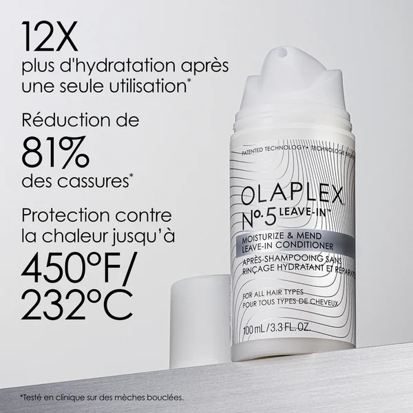 N°5 LEAVE-IN - Après-Shampooing Sans Rinçage Hydratant et Réparateur - Tous Types de Cheveux, 100ml