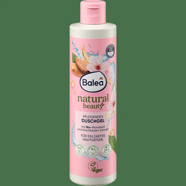 Natural Beauty Dusche Kirschblüten-Extrakt & Bio-Mandelöl, 250 ml
