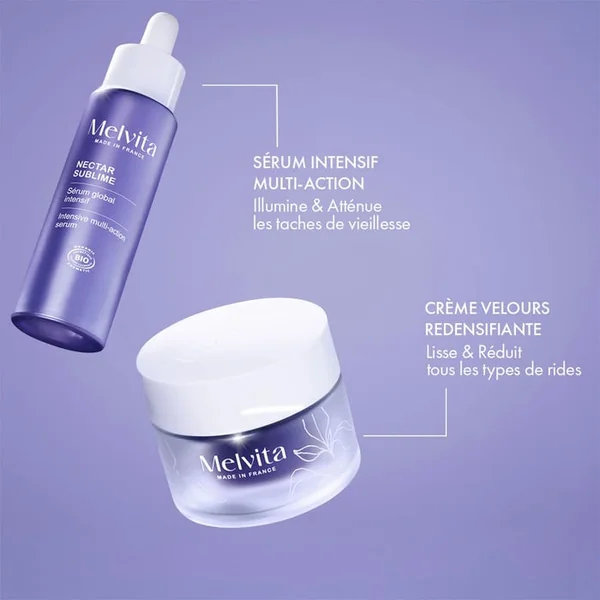 NECTAR SUBLIME - Crème Velours Redensifiante Bio - Visage - Peaux Normales à Sèches, 50ml