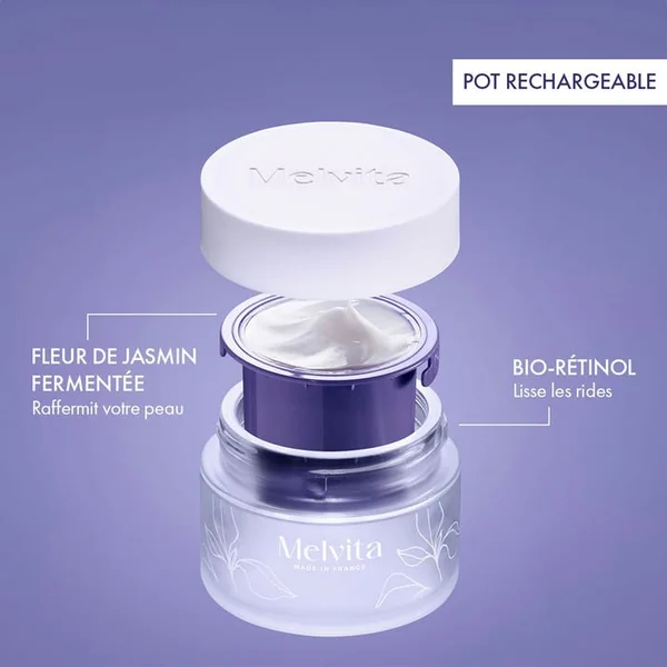 NECTAR SUBLIME - Recharge Crème Velours Redensifiante Bio - Visage - Peaux Normales à Sèches, 50ml
