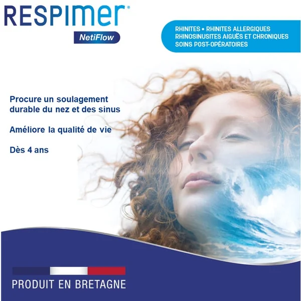 NETIFLOW - Kit d'Irrigation Nasale - Nez, Sinus, Rhinite et Allergie - Adultes et Enfants, 1 Kit