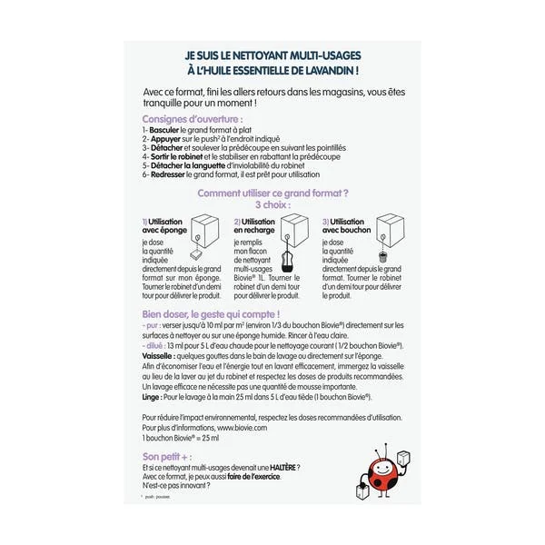 Nettoyant multi-usages à l'huile essentielle de lavandin - Grand Format