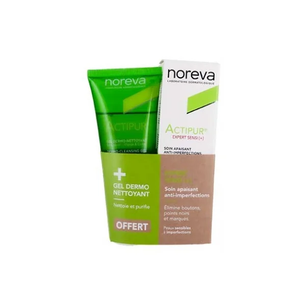 Noreva Actipur Expert Sensi[+] Soin Apaisant Anti-Imperfections 30 ml + Gel Dermo-Nettoyant 100 ml Offert