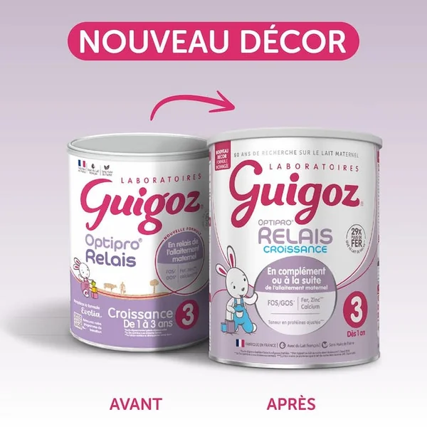 OPTIPRO RELAIS - Lait de Croissance - De 1 an à 3 ans, 800g