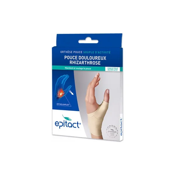 Orthèse Pouce Souple d'Activité Rhizarthrose - Main Droite, Taille S