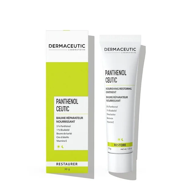 PANTHENOL CEUTIC - Baume Réparateur Nourrissant - Visage - Peaux Très Sèches ou Sensibles, 30g