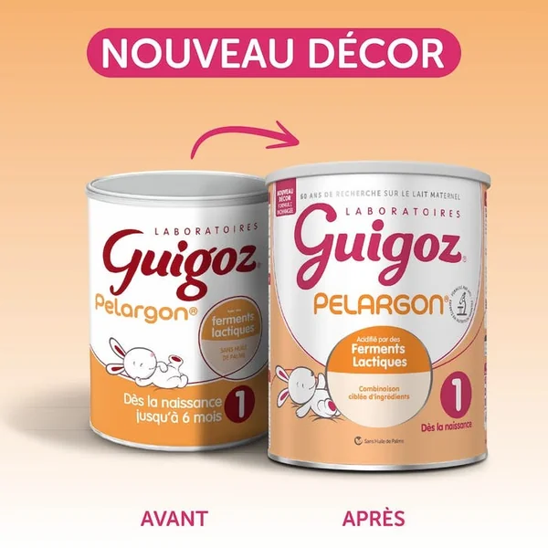 PELARGON - Lait en Poudre 1er ge Nouvelle Formule - Dès la Naissance à 6 mois, 780g