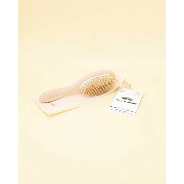 Petite brosse à cheveux - Picots en bois - Démêlante