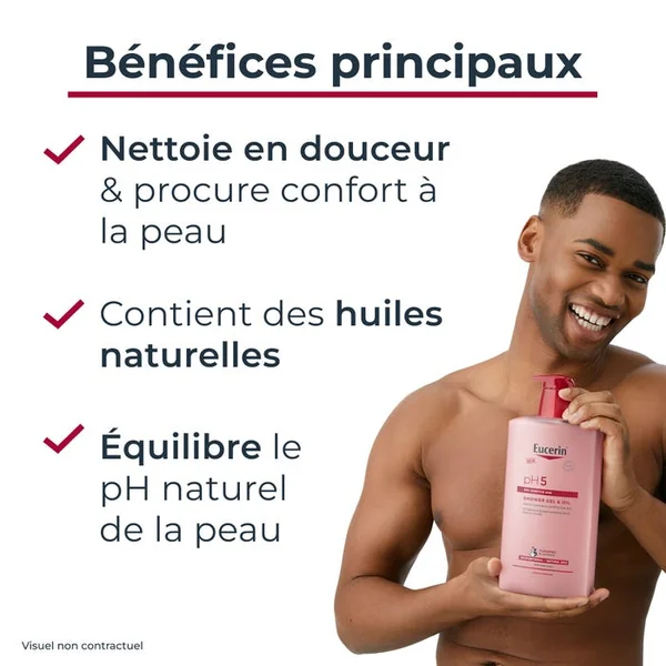 PH5 - Gel-Huile de Douche - Visage et Corps - Peaux Sèches et Sensibles, 1L