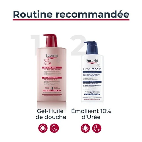 PH5 - Gel-Huile de Douche - Visage et Corps - Peaux Sèches et Sensibles, 1L