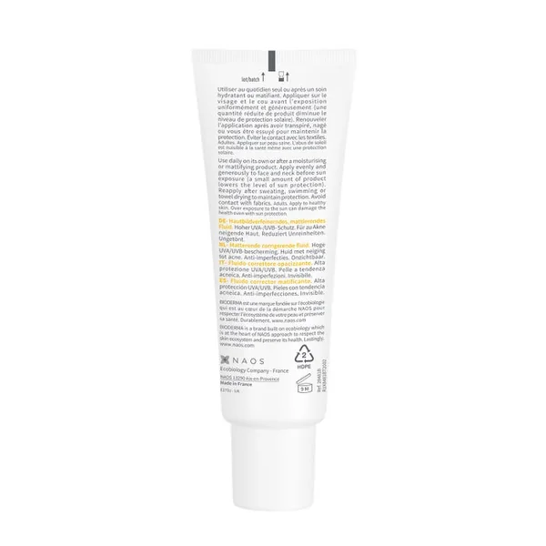 PHOTODERM AKN MAT - Fluide Solaire Correcteur Matifiant Invisible SPF30 - Visage - Peaux à Tendance Acnéique, 40ml