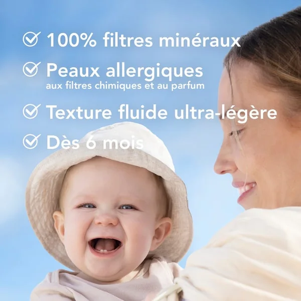 PHOTODERM MINERAL - Fluide Solaire Sans Parfum SPF50+ - Visage et Corps - Peaux Allergiques aux Filtres Chimiques, 75g