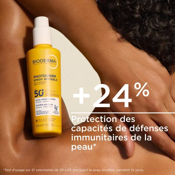 PHOTODERM - Spray Solaire Invisible SPF50+ - Visage et Corps - Peaux Sensibles, 200ml