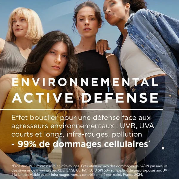 PHOTODERM XDEFENSE - Ultra-Fluide Solaire SPF50+ - Teinte 01 - Visage - Tous Types de Peaux, 40ml