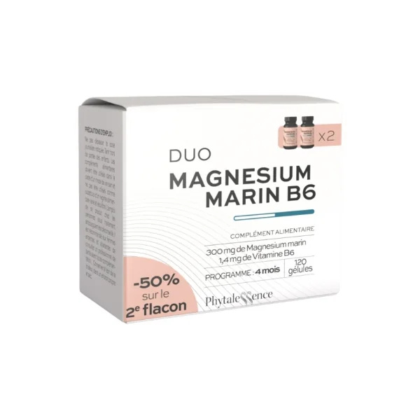 Phytalessence Magnésium Marin B6 Lot de 2 x 60 Gélules