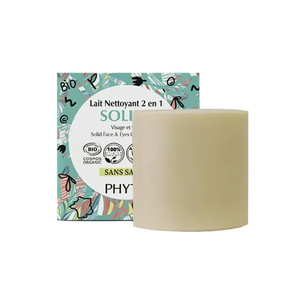 Phyt's Lait Nettoyant 2en1 Solide Visage & Yeux Bio 48 ml