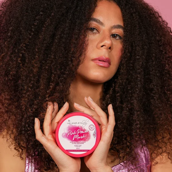 PINK POWER MASK - Soin Restructurant - Cheveux Texturés, Secs, Abîmés et Affaiblis, 300ml