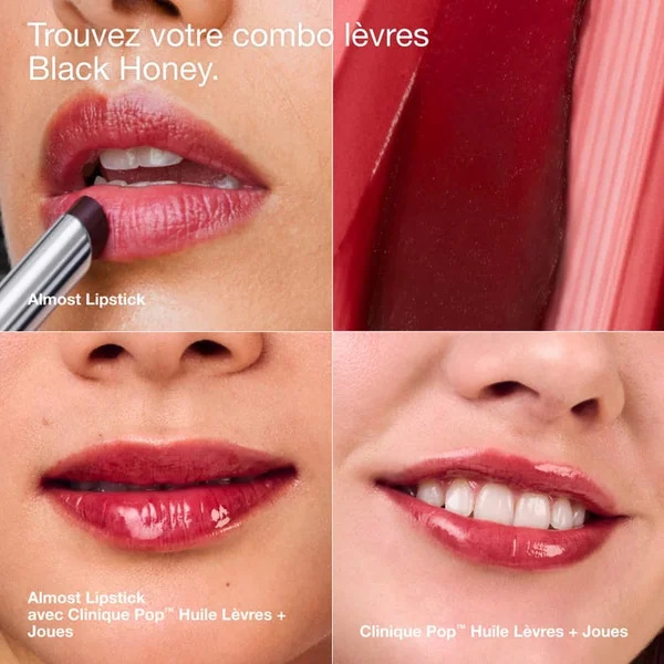 POP - Huile Pour Lèvres et Joues Black Honey - Tous Types de Peaux, 7ml
