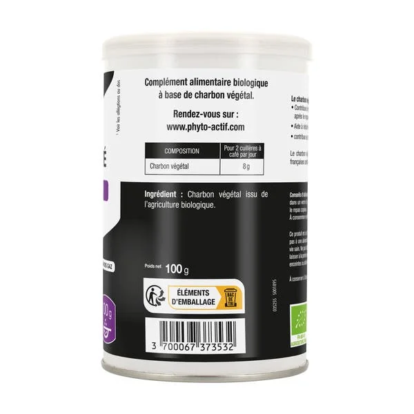Poudre de Charbon Végétal activé Bio