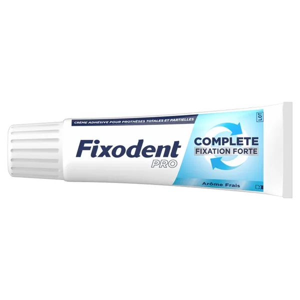 PRO COMPLETE FIXATION FORTE - Crème Adhésive Pour Prothèses Totales et Partielles Arôme Frais, 47ml