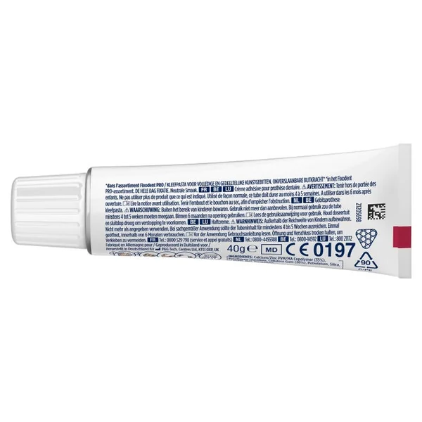 PRO PLUS - Crème Adhésive Pour Prothèses Totales et Partielles Mordant Imbattable Goût Neutre, 40ml
