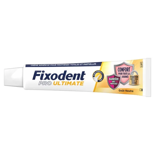 PRO ULTIMATE - Crème Adhésive Pour Prothèses Totales et Partielles Goût Neutre, 57ml