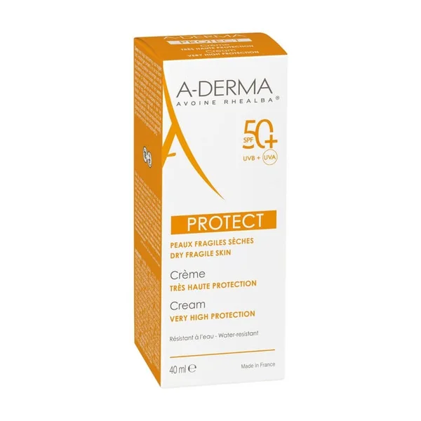 PROTECT - Crème Solaire Très Haute Protection SPF50+ - Visage - Peaux Sèches, 40ml