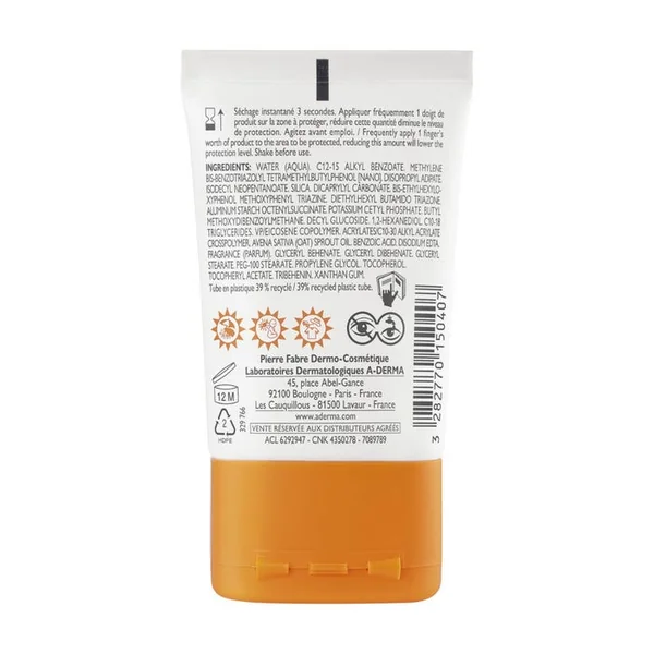 PROTECT POCKET - Fluide Solaire Invisible SPF50+ - Visage et Cou - Peaux Mixtes à Grasses, 30ml