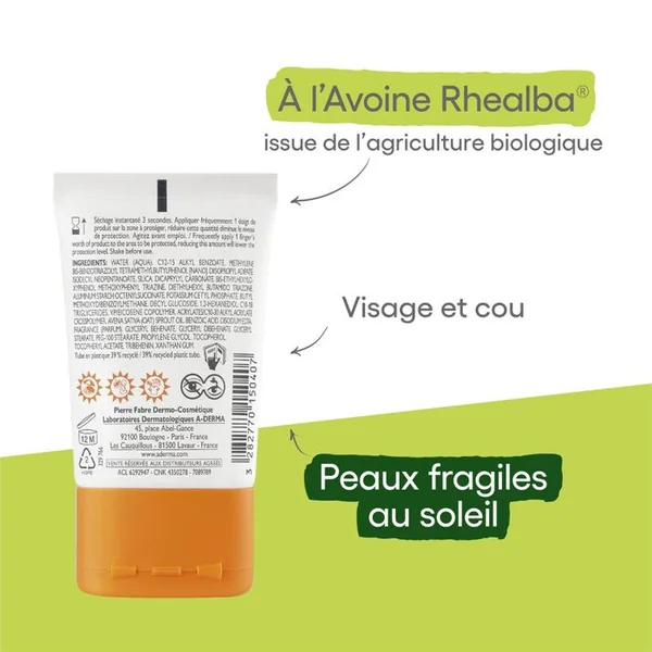 PROTECT POCKET - Fluide Solaire Invisible SPF50+ - Visage et Cou - Peaux Mixtes à Grasses, 30ml