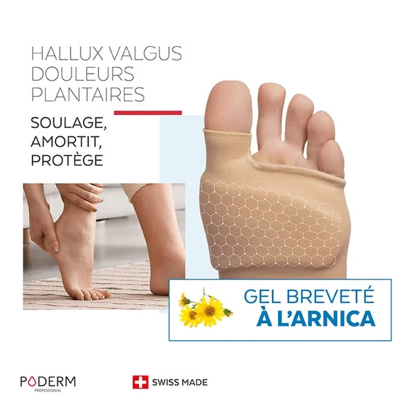 Protection Hallux Valgus et Douleurs Plantaires Gel Arnica - Taille S